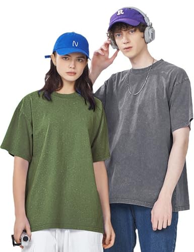 Image of Arssm Men Oversized T Shirts Vintage Tee Loose Fit Short Sleeve Casual Streetwear Baggy Washed Unisex Tops