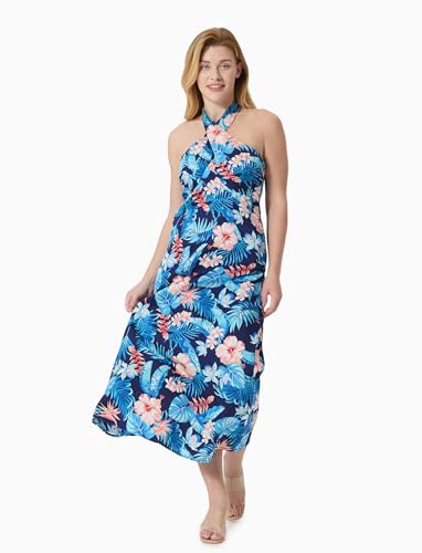 Image of PATPAT Family Matching Summer Outfits, Hawaiian Vacation Women Beach Dress, Girls Sundress, Men and Boys Button Down Shirt