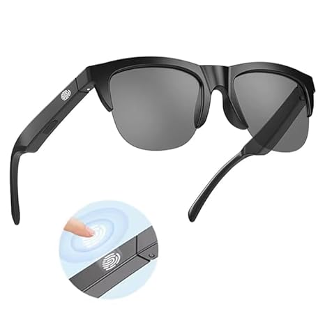 VELUZA Smart Bluetooth Audio Glasses – Sunglasses with Built-in Mic & Speakers, Open-Ear Wireless Smart Glasses for Adults, Solar-Powered Smart…