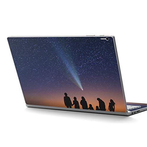 igsticker Surface Book2 Book3 15inch 専用 スキンシール サーフェス ブック 15インチ用 シール 006079 写真・風景 写真 夜空 流れ星