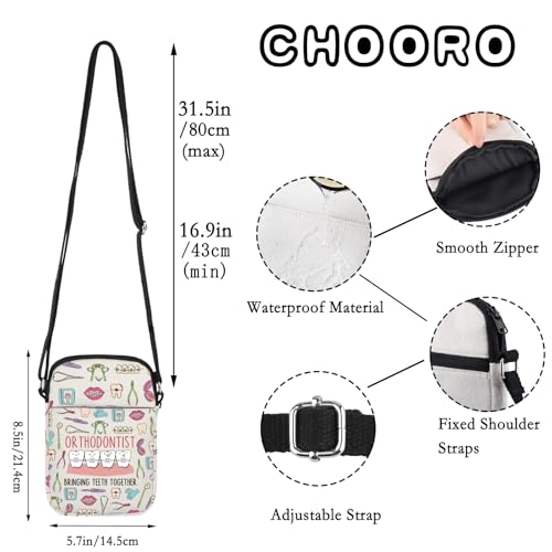 CHOORO Orthodontist Crossbody Bag Orthodontist Bringing Teeth Together Sling Bag Dental Hygienist Gift2