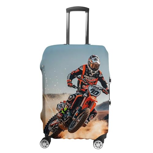 Sports Motorcycle Luggage Covers for Suitcases, Washable Travel Accessories, Anti-Scratch & Dust Protection Suitcase Cover Protector Fits 19-32 Inch Luggage L