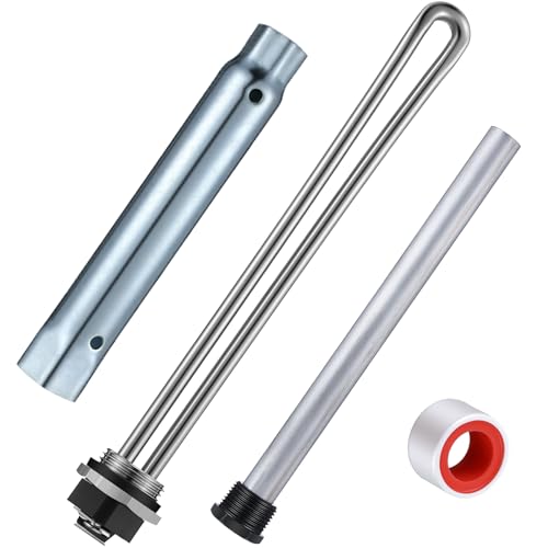 Saillong 4 Pieces RV Water Heater Elements Include 1 Anode Rod 1 Electric Heater Element 1 Dual Hex Wrench and 1 Tape Replacement Kit Compatible with Suburban RV Parts