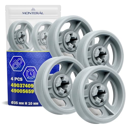 4 Rollen für Unterkorb, Ø 35 mm, Originalcode 49037409 49005659 für Candy MONTERAL