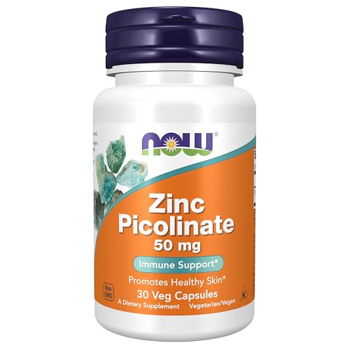 Image of Now Foods Supplements, Zinc Picolinate 50 mg, Supports Enzyme Functions*, Immune Support*, 30 Veg Capsules