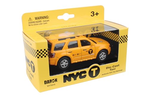 Daron NYC DIE-CASTFORD Escape Taxi 1/43 (NY73310), Yellow, Black