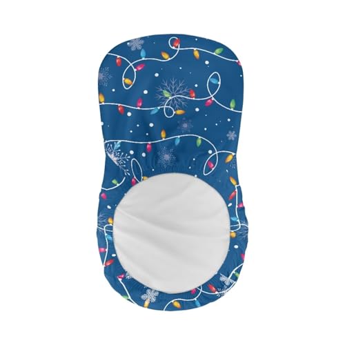 Image of Bar Stool Covers with Backs Square Barstool Covers Christmas Snowflake Lights Elastic Swivel Bar Stool Covers Slipcovers Non-Slip Cushion Slipcover Set of 2