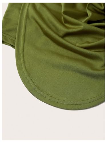 Women's Draped Backless Halter Top Asymmetrical Hem Slim Fit Camisole Top Clubwear4