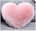 LAMEIDA Oreiller Moelleux Coussins Moelleux pour Canapé Oreiller Domestique Européen en Forme de Coeur Rose