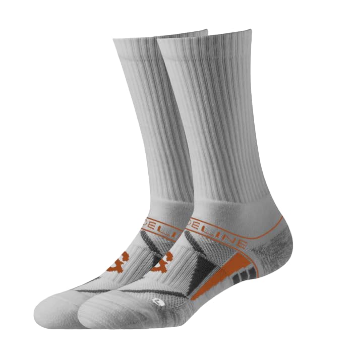 Strideline Performance Crew Socks for Men & Women β Cushioned Sole, Arch Compression Support, Moisture-Wicking Breathable