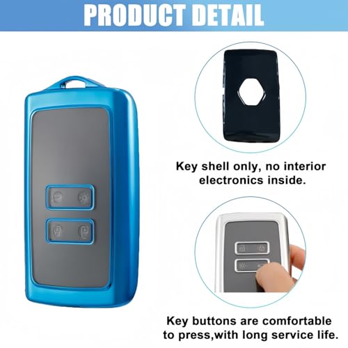 Funda para llave de coche compatible con Renault Austral 2022-2025 TPU 4
