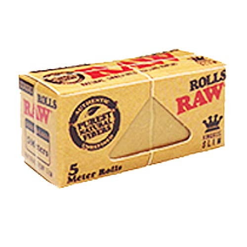RAW King Size Classic Rolls 3 Meters - Natural UNREFINED Rolling Papers - 6 Rolls (6)