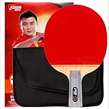 DHS 6 Stars 6002 6006 Table Tennis Racket Ping Pong Paddle Blade BAT with Sticked Rubber and Case (Short Handle)