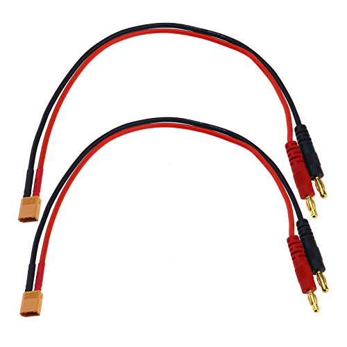 OTOTEC 2X XT30 16AWG Conector Banana Plugs Cargador de batería Adaptador 36 cm 14 Pulgadas