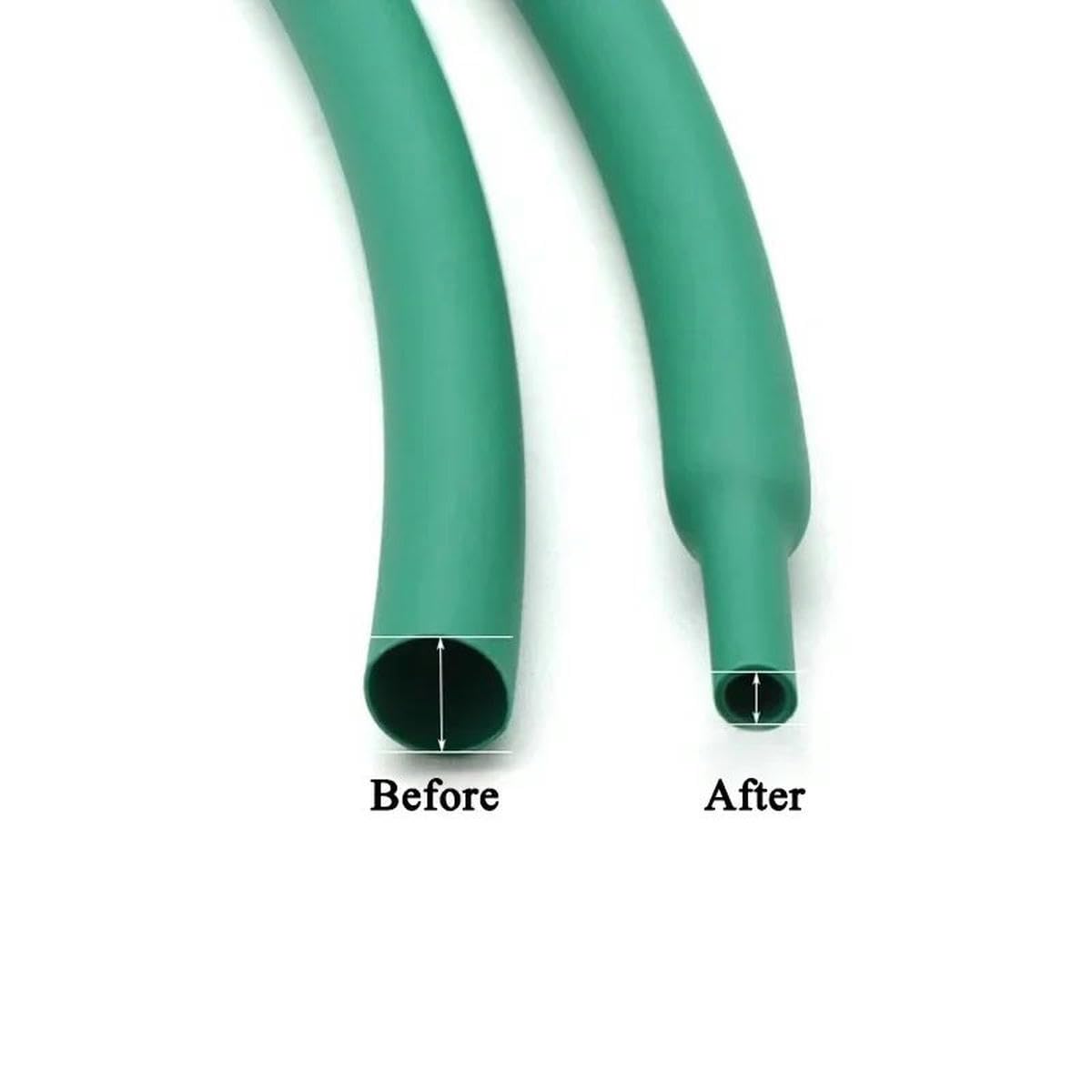 1~50m 2:1 Tubo termorretráctil termorretráctil Verde Diámetro 0,6 mm ~ 80 mm Cable de reparación de bricolaje Protector de cable Manguito Tubo de envoltura-14 mm-50 metros