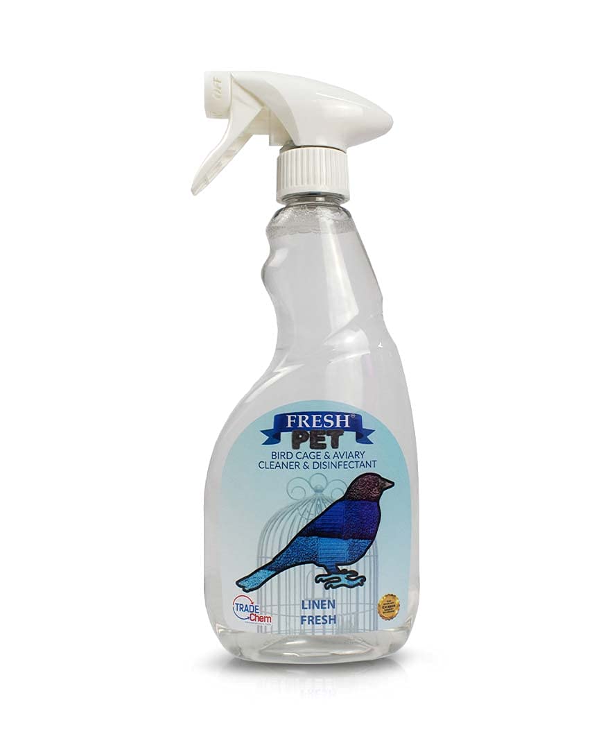 Trade Chemicals Fresh Pet Birds Ready to Spray Cleaner Claw Friendly Disinfectant - 500ml (Linen Fresh)
