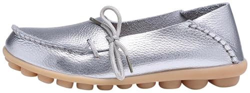 Image of Women's Leather Slipper Loafers Flat Shoes Slip-Ons