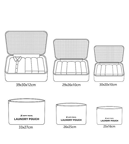 DoGeek Packing Cubes 6 Sets Reisorganizer Verpakkingstassen Inpakorganisatoren Kledingtassen Handbagage Cubes - Image 5