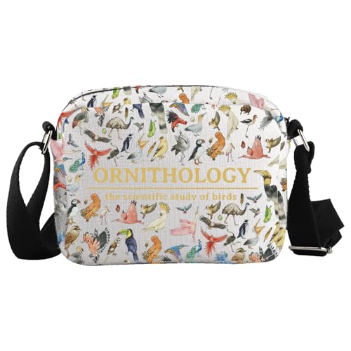 WCGXKO Ornithology Birds of the World Crossbody Bag Birder Gift Bird Nerd Gift Bird Watching Gift Ornithologist Gift