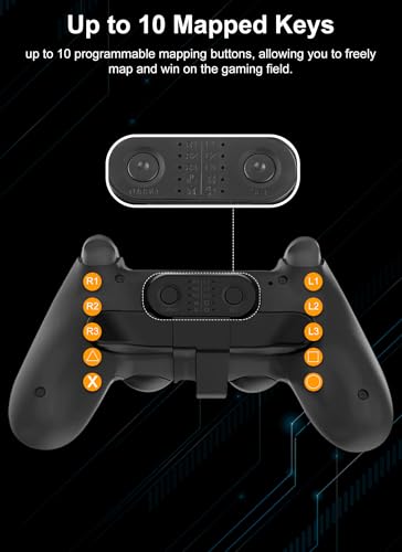 Diyeeni DIYEENI7KUQGC95R41422 Paddles For Ps4 Controller, 10 Key Back Attachment, Controller Paddles For Ps4, Plug And Play, Support For Turbo Burst, Programmable Buttons thumb #5