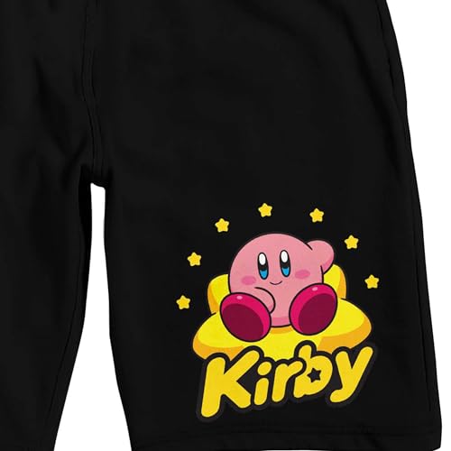 Kirby Warp Star Men's Black Sleep Pajama Shorts2