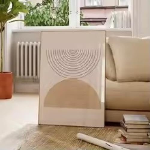 Affiche impression d'art mural peinture géométrique abstraite beige - 2