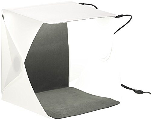 Somikon Fotostudio: Studio-Lichtzelt, 2 COB-LEDs, 20 Watt, 400 Lumen, 23 x 23 cm, USB (Lichtbox, Fotokabine, Videoleuchte)