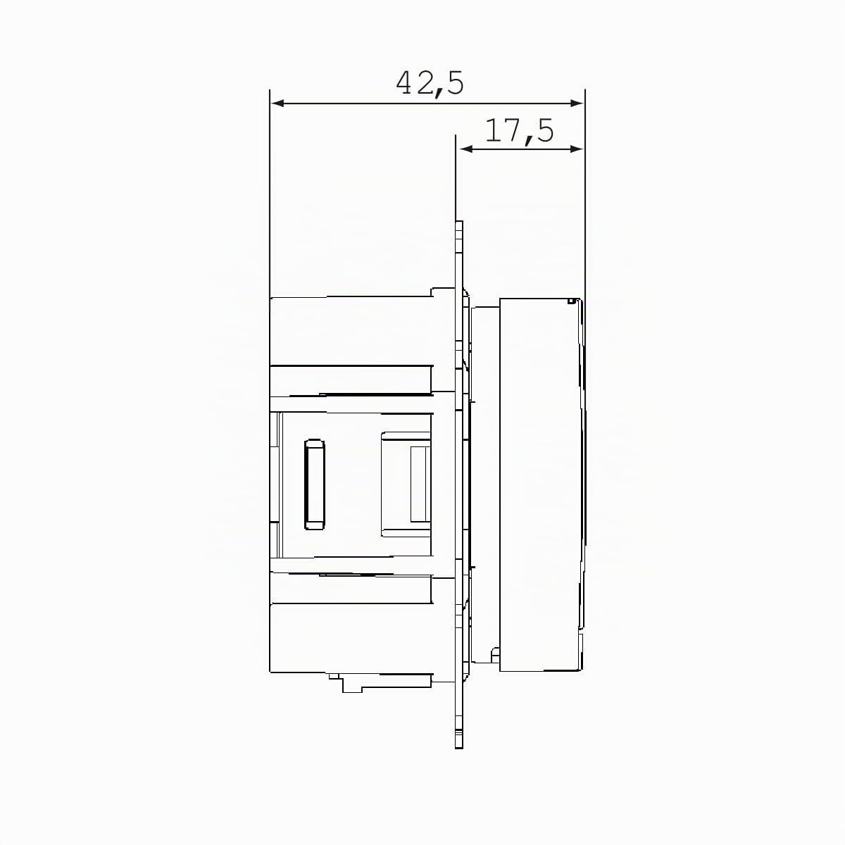 Halmburger digital Raumthermostat ERD-1Urg, großes Display inkl. Busch Jäger Reflex SI 1-Fach Rahmen 2511-214, alpinweiß Glanz für Fußbodenheizung Stellantriebe 230V stromlos geschlossen (NC)
