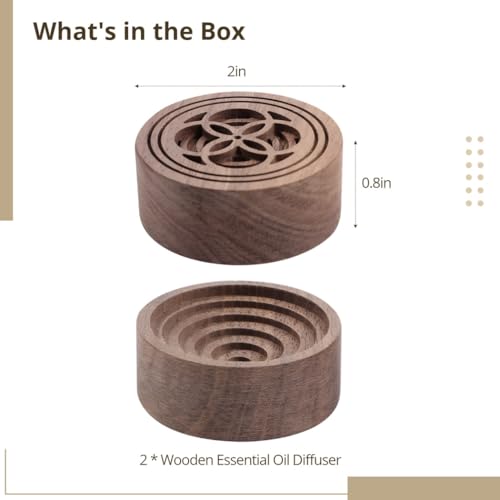 Difusor aromático eléctrico de madera de nogal, 2 unidades miniatura 6