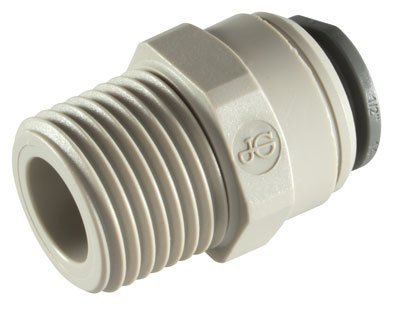 JOHN GUEST - 3/8 OD X 1/2 NPT MALE STR ADAPTOR - NPTF Thread (Push-in Fittings, Imperial) by John Guest