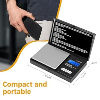 Oderra Bilancia di Precisione 700g/0,01g con Display LCD Retroilluminato, 2 Batterie Incluse, Bilancia Portatile per Gioielli, Oro, Caffè, e Prodotti Commestibili