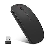 TOPIST 2.4G ワイヤレスマウス 静音 ブラック USB接続 4ボタン 高精度 省エネルギー 持ち運び便利