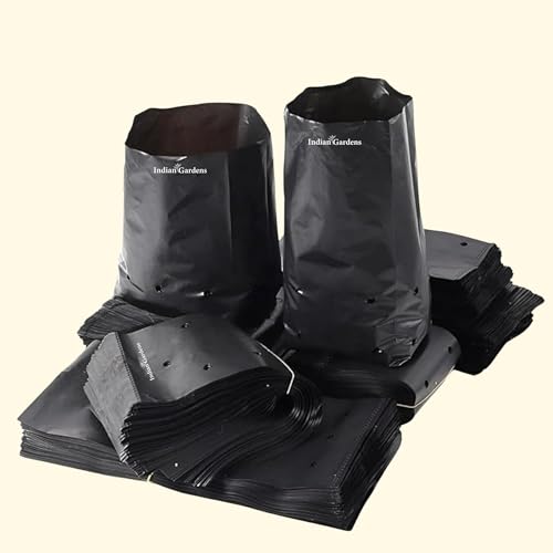 Indian Gardens 12 x 12 Inch Black Poly Grow Bags |(200 Grams) Hea...