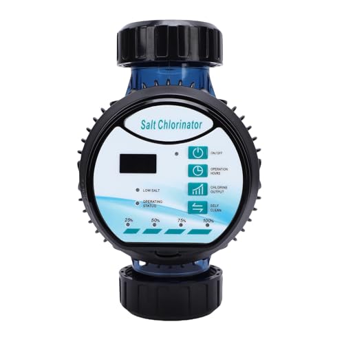 Phefop Clorador Salino Generador de Placa Ti, Control WiFi 60W, Salida Ajustable 10g/h, Adecuado para Piscinas, SPA