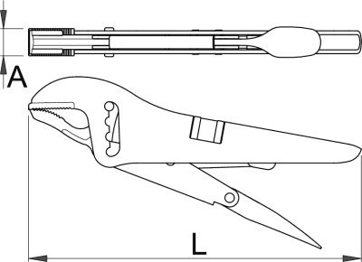 Unior 434/3B-Tenaza para soldadura grip de cuatro posiciones de ajuste-220 marca