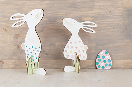 Rayher Wood mot.Easter Friends w.Egg,FSCMixCred, Natural, 19,5x27,5cm - Image 2