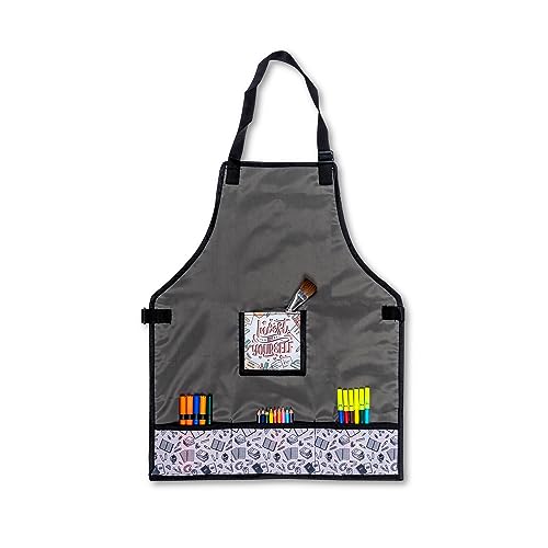 Image of Echo Boomers Multipurpose Teens Waterpoof Washable Apron with 4 pockets for Cooking, Art Painting and School (7 to 14 yrs- 23x18)