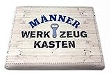 Gilde - 42998 - Kunststoff Sitzpolster für Getränkekisten, Werkzeugkasten, weiß, 32cm x 42cm x 5cm, passt auf den handelsüblichen Bier- oder Getränkekasten.