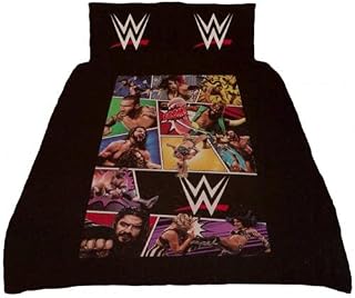 Doubl WWE Double Duvet Set Official Merchandise, Multicolour, approx 200cm x 200cm