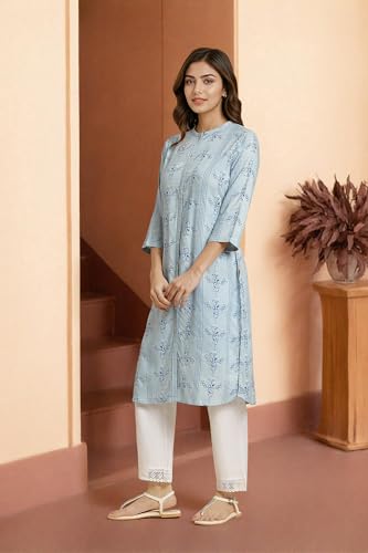 Image of W for Woman Women's Viscose Regular Fit Casual Kurta
