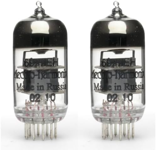 Pair of Electro-Harmonix 6922 EH Preamp Vacuum Tubes for Guitar, Bass, Keyboard, All - Black - Tube Amplifier