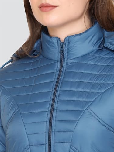 Image of RARE TIMES Women's Stylish Solid Full Sleeves Jacket | Winter Wear Quilted Jacket for Travelling | Regulaer Fit Puffer Jacket For Women