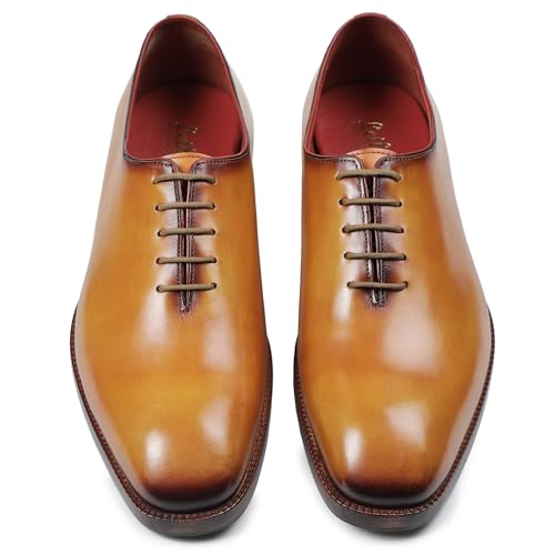 Image of Lethato Handcrafted Wholecut Oxford Men's Genuine Leather Lace Up Dress Shoes