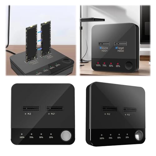 Duplicador M.2 Clonador, Estación Dock Dual SSD NVMe y SATA miniatura 5