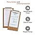 Olbia 10-Pack Wood Check Presenters for Restaurants, Server Book, Menu Holder for Cafes, Wooden Clip Board, Cute Waitress Book Organizer, Server Note Pads, Guest Check Book 8