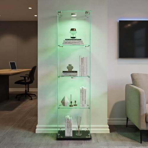 TIMORWTF vitrina de cristal con luces LED,...