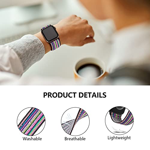CCnutri 4 Pack Stretchy Nylon Strap Compatible with Apple Watch Straps 38mm 40mm 41mm 42mm(series 11 10) - Image 4