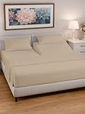Split Head King Sheets Set - Top Split King Sheets for Adjustable Beds, Easy-Fit Split Head King Mattress - Flex Split Top King Sheets, Easy-Fit, Breathable, Deep Pocket Split King Sheets Set - Wheat