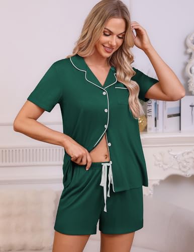 Image of HNG Pajama Sets for Women 2 Piece PJ Sets Short Sleeve Lounge Set Fashion Sleepwear XS-3XL
