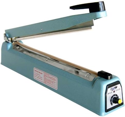 JORESTECH 16/400mm Manual Impulse Bag Sealer with 5mm Seal Heavy Duty Housing and Copper Transformer with Spare Element Kit 110 Volt (Model MMS-405)